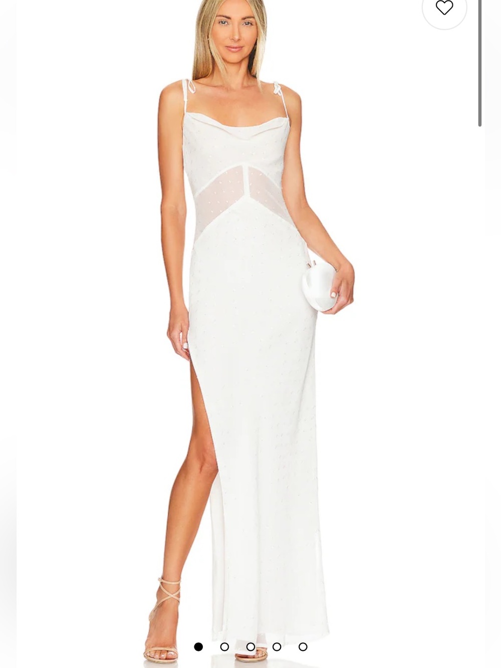NBD Oasis Gown in White & Silver
